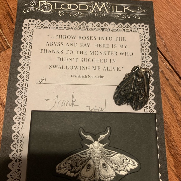 Bloodmilk Jewelry - Bloodmilk Grief Moth Ring